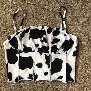 Cow print tank top